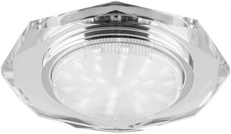 Светильник потолочный встраиваемый ФВО хром 15Вт под лампу GX53 DL4020-2, 20148