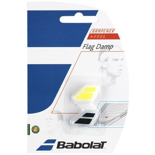 Виброгаситель Babolat Flag Damp 2шт Черный/желтый 700032-142 набор виброгасителей babolat vamos damp 2023 new 2шт