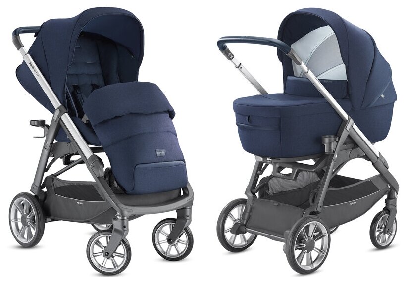 Коляска 2 в 1 Inglesina Aptica Portland Blue на шасси Blue Navy