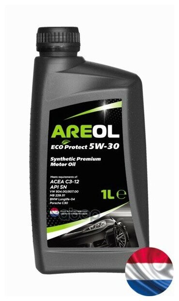 AREOL Areol Eco Protect 5w-30 (1l)_масло Моторное! Синт Acea C3, Api Sn, Vw 504.00/507.00, Mb 229.51