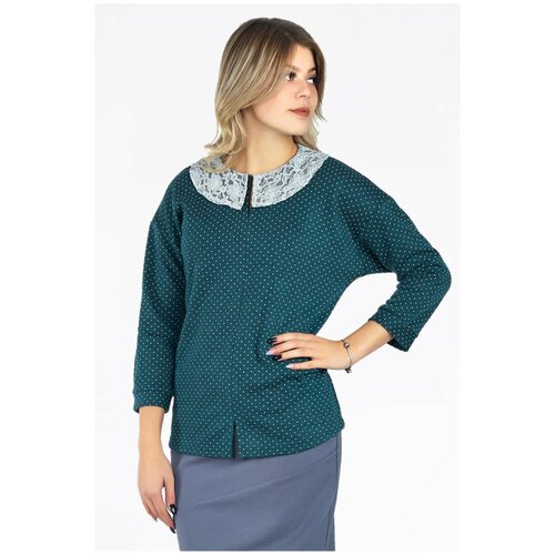 Блуза  Setty'S Collection, повседневный стиль, прямой силуэт, размер 44, зеленый