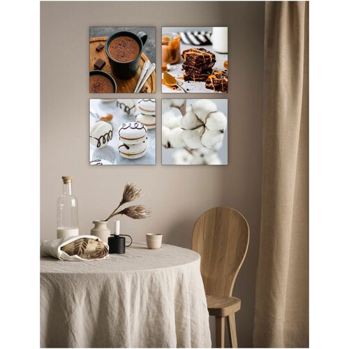 Комплект картин на дереве для кухни 