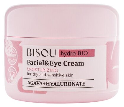 Крем для лица и вокруг глаз Bisou Hydro Bio Moisturizing Agava+Hyaluronate 50 мл