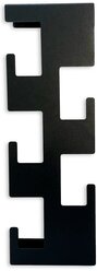 Настенная металлическая вешалка в прихожую для одежды и аксессуаров TEMPACHE "Лофт", черная