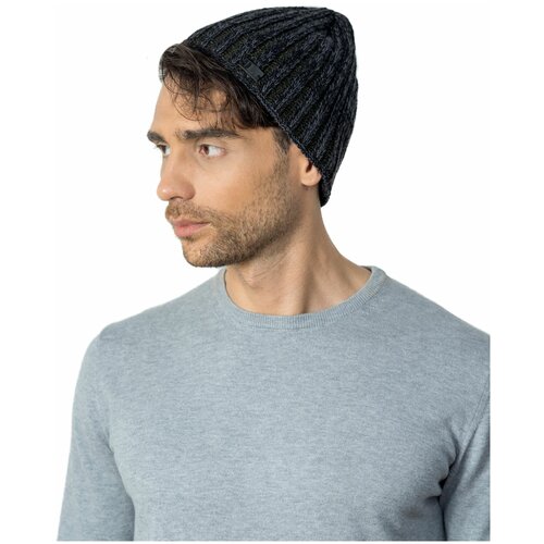 Шапка Landre, размер 56-59, серый, черный флисовая шапка спортивная теплая на флисе шапка мужская