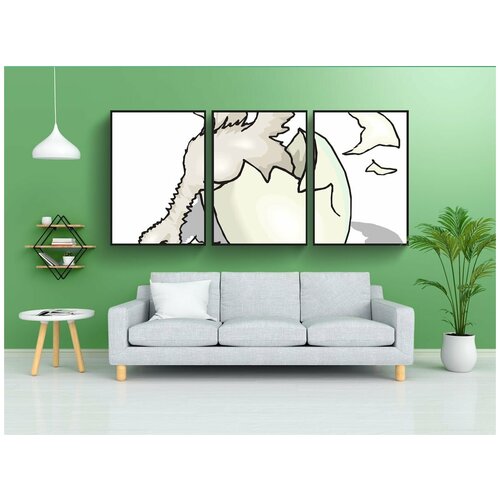 фото Набор модулных постеров для интерьера "детка, птица, утка" 60x90 см. в тубусе, без рамки lotsprints