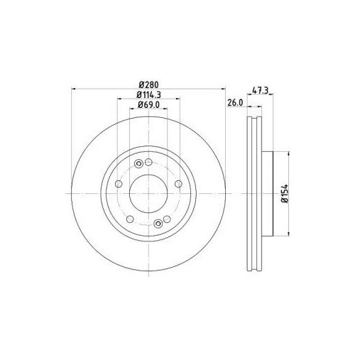 фото Снят с производства диск тормозной | перед | nd6037 nisshinbo