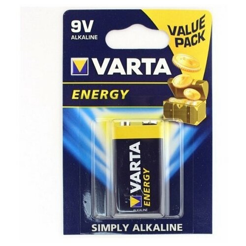 Батарейка щелочная VARTA 6LF22 (6LR61) Energy 9V (Крона) батарейка varta longlife 9v крона 1 шт