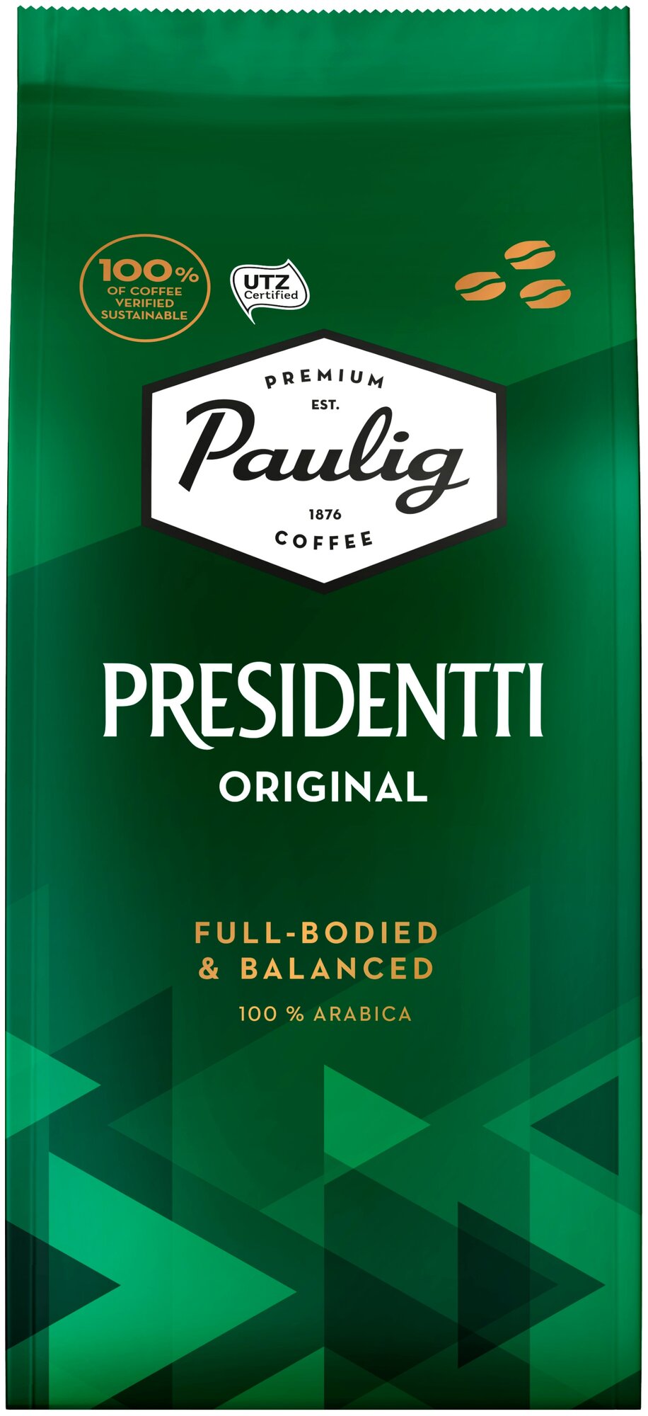Кофе в зёрнах Paulig Presidentti Original 250гр х 5шт, 100% арабика, 250гр - фотография № 1