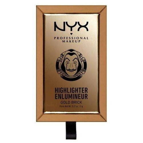 NYX professional makeup Хайлайтер для лица и тела La Casa De Papel Money Heist Gold Bar Highlighter, Classic Gold