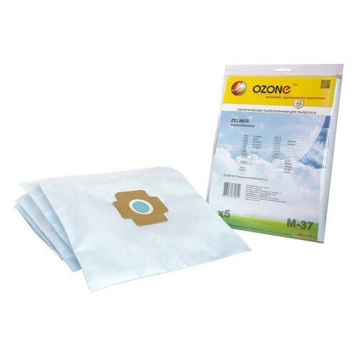 Синтетические мешки-пылесборники Ozone M-37 microne для пылесосов ZELMER тип ec1704 пылесборники ozone m 04 5пылесбор