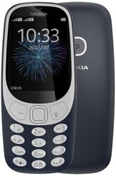 Телефон Nokia 3310 Dual Sim (2017) Global для РФ, SIM+micro SIM, темно-синий