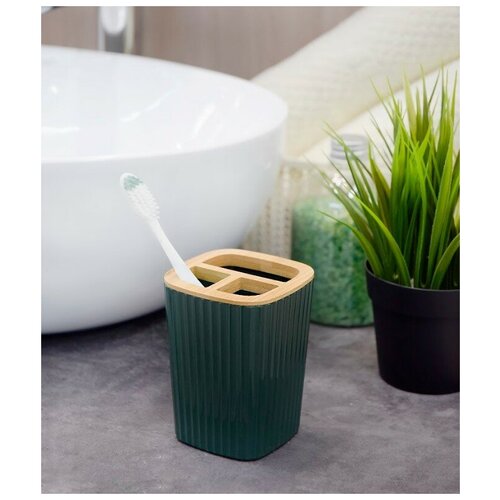 Стакан NATUREL KL9087-B для зубных щеток и пасты/ванна/хозтовары/новинка/зубная паста