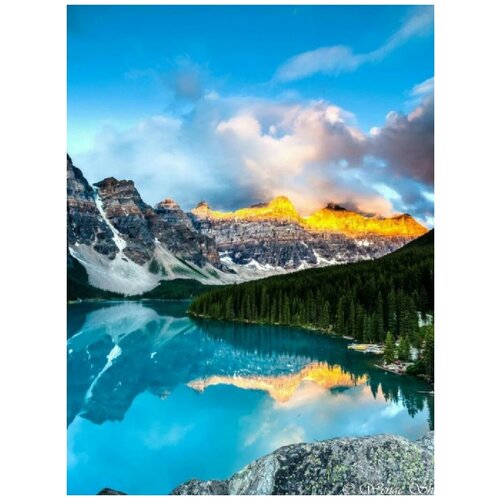 Алмазная мозаика на подрамнике/Картина стразами/Пейзаж/Полная выкладка/50х40