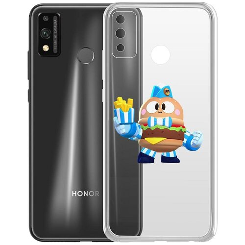 фото Чехол-накладка clear case brawl stars-бургер лу для honor 9x lite krutoff group