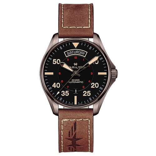 фото Швейцарские мужские часы hamilton khaki aviation h64605531