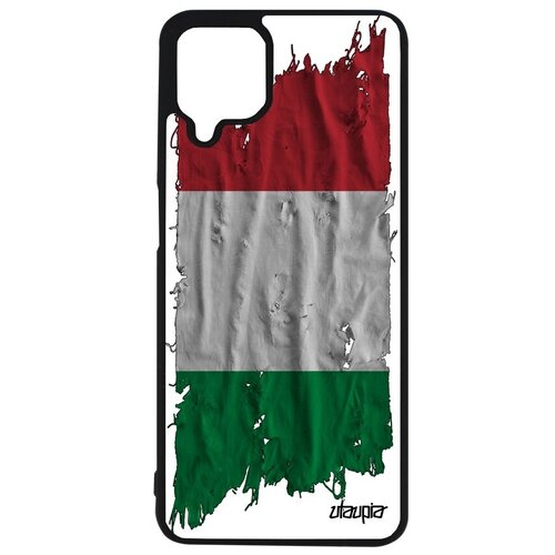 фото Стильный чехол для телефона // galaxy a12 // "флаг италии на ткани" дизайн страна, utaupia, белый