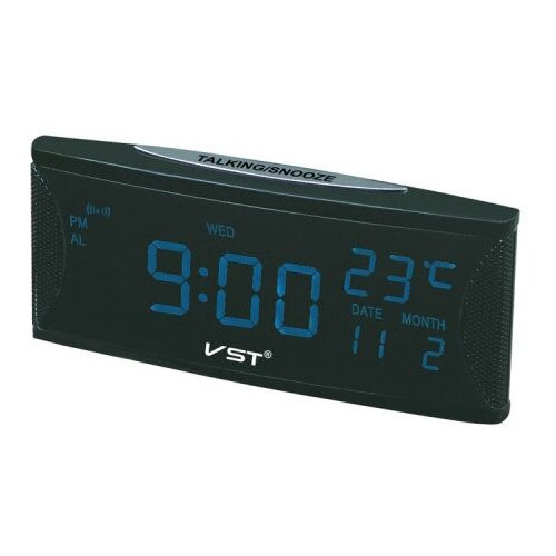 VST 719W-5 Часы настольные говорящие синие цифры 145000₽