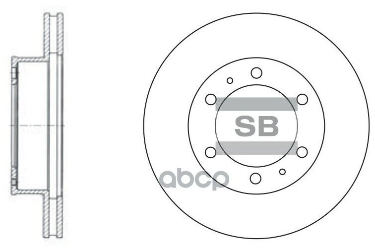 Тормозной диск передний SANGSIN BRAKE SD4011 для Toyota Fortuner Toyota Hilux Great Wall Safe