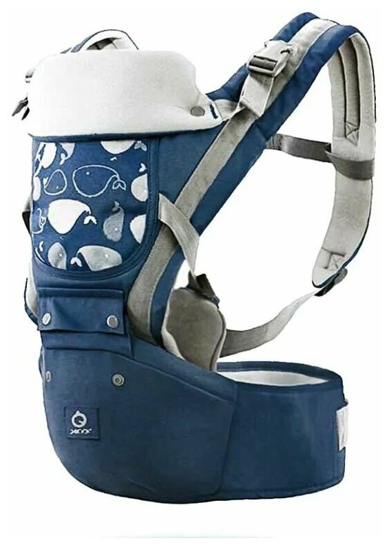 Эрго рюкзак хипсит кенгуру Aiebao 3-36 месяцев / рюкзак-слинг для новорожденных/ кенгуру для переноски/ рюкзак-переноска (синий)