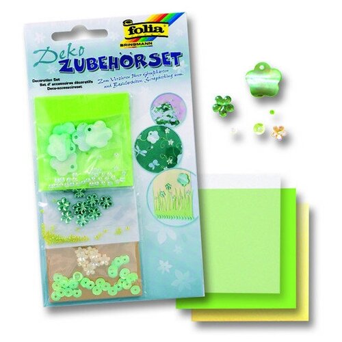 фото Набор для декорирования "зеленые цветы" folia