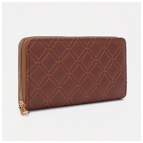 фото Кошелек , фактура тиснение, на молнии, коричневый market-space