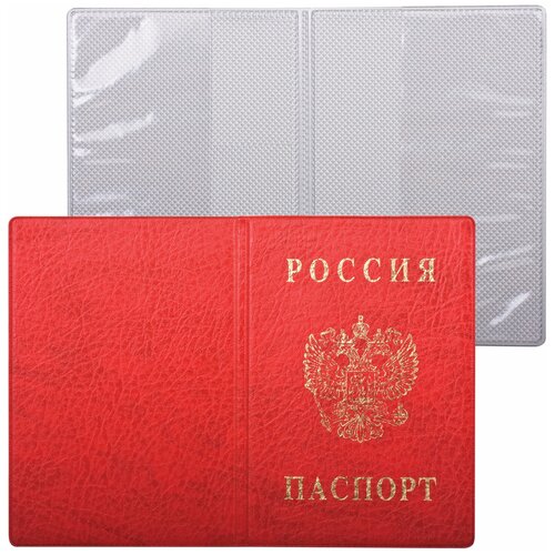 Обложка для паспорта DPSkanc 2203.В-102, красный обложка для паспорта россия золотой