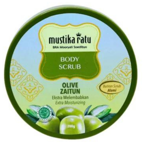 Mustika Ratu Скраб для тела Олива, 200 мл, 200 г масло для тела подтягивающее mustika ratu body butter coffe с экстрактом кофе 200 г