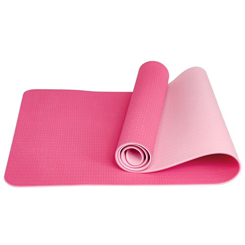 фото Tpe6-a коврик для йоги тпе 183х61х0,6 см (розовый/светло розовый) (b34416) smart athletics