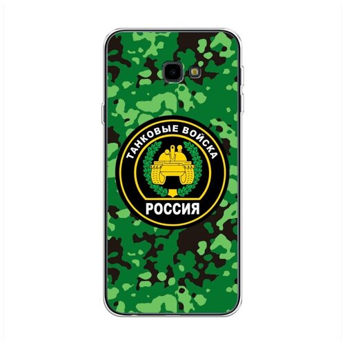 фото Силиконовый чехол "танковые войска зеленый камуфляж" на samsung galaxy j4 + / самсунг галакси j4 плюс case place