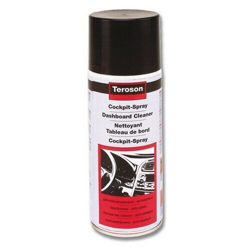 Очиститель пластика 400мл - TEROSON VR 120: Сocpit Spray для салона авто (пластика, кожи, дерева) с силиконовым маслом и дезодорирующими веществами, аэрозоль (OEM: 1635290) - Бренд: TEROSON, арт. - 1635290