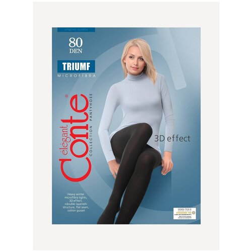 Колготки Conte elegant Triumf, 80 den, размер 6, коричневый