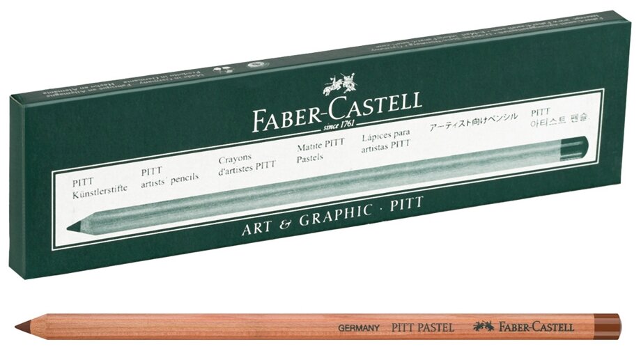 Пастельные карандаши Faber-Castell "Pitt Pastel" цвет 283 жженая сиена, упаковка 6 шт.