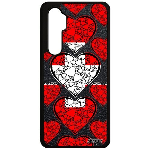 фото Противоударный чехол для телефона // xiaomi mi note 10 lite // "флаг швейцарии с сердцем" патриот страна, utaupia, цветной