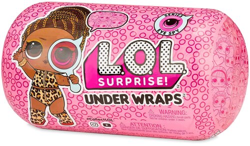 Кукла-сюрприз L.O.L. Surprise в капсуле Under Wraps Wave 2, 8 см, 552062 розовый
