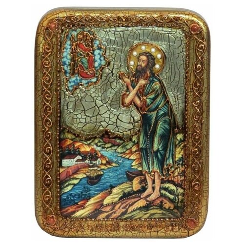 Подарочная икона Преподобный Алексий, человек Божий на мореном дубе 15*20см 999-RTI-234m мороз алексий верой и молитвой