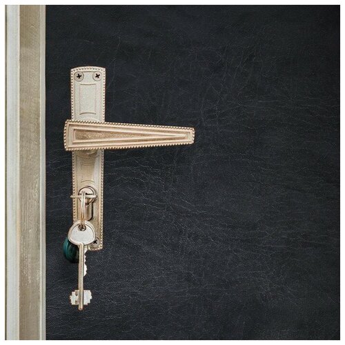 Комплект для обивки дверей, 1,1 × 2 м: иск. кожа, поролон 5 мм, гвозди, струна, серый, «Рулон»