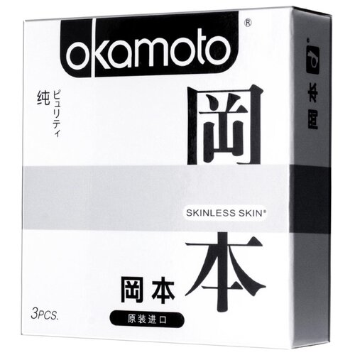 Купить Презервативы Okamoto Skinless Skin Purity, 3 уп. по 10 шт., натуральный латекс