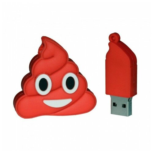 USB Флешка прикол poop красная 32 ГБ