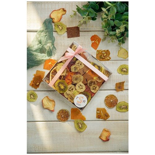 Подарочный набор № 7 / фруктовая пастила без сахара / фруктовые чипсы / пп сладости / подарочный набор для женщин / к чаю сладости / подарочный набор на день рождения