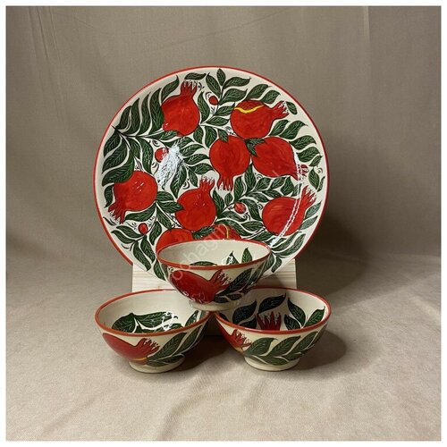 Суповой набор Бежевый гранат на 3 персоны