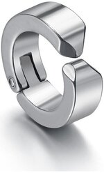 Пирсинг обманка в ухо серьги бижутерные мужские стальное кольцо