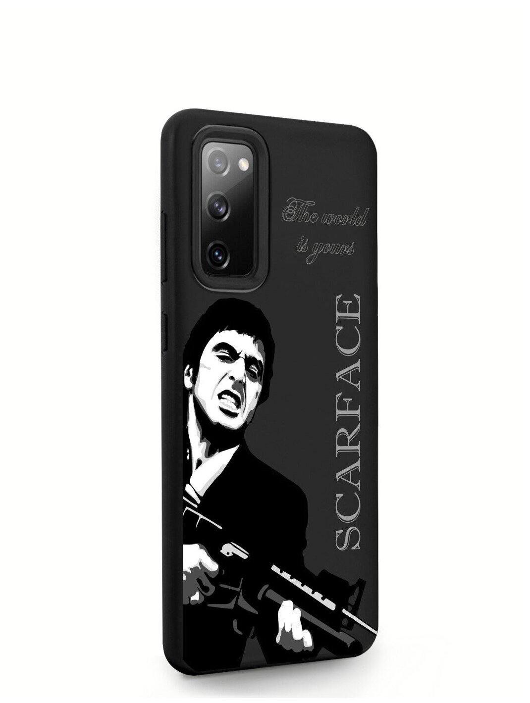 Черный силиконовый чехол MustHaveCase для Samsung Galaxy S20 FE Scarface Tony Montana/ Лицо со шрамом для Самсунг Галакси С20 ФЕ Противоударный