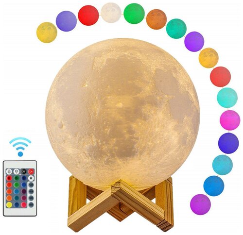 3D Светильник Ночник Лампа Луна LUN-500