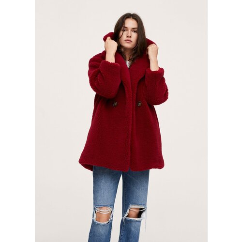 Пальто MANGO, размер 36, красный