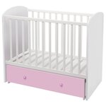 Кроватка детская Polini kids Sky 745, с ящиком, розовый - изображение