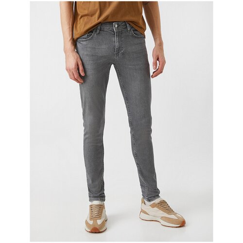 фото Брюки-джинсы koton men, 2yam43036ld, цвет: grey, размер: 34 34