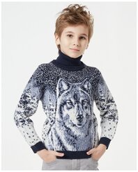 Детский свитер с волком для мальчиков Pulltonic