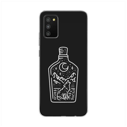 фото Силиконовый чехол "бутылка арт" на samsung galaxy a02s / самсунг галакси a02s case place