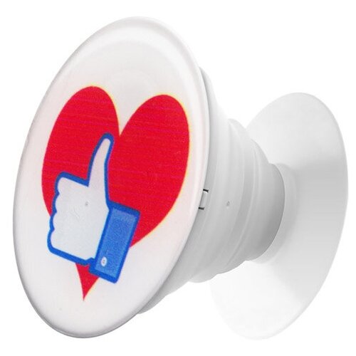 фото Пластиковый попсокет - держатель krutoff для телефона / планшета с принтом сердце 3 krutoff group